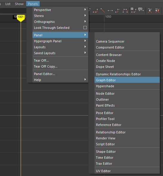 panel maya viewport